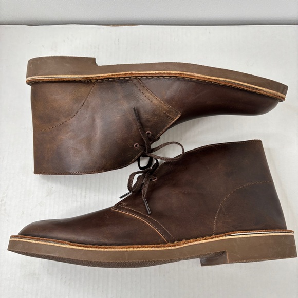 Clarks Bushacre 2 Chukka Boots Men's Size 15 Brown Leather Cushion Comfort  NWOB - Picture 6 of 15